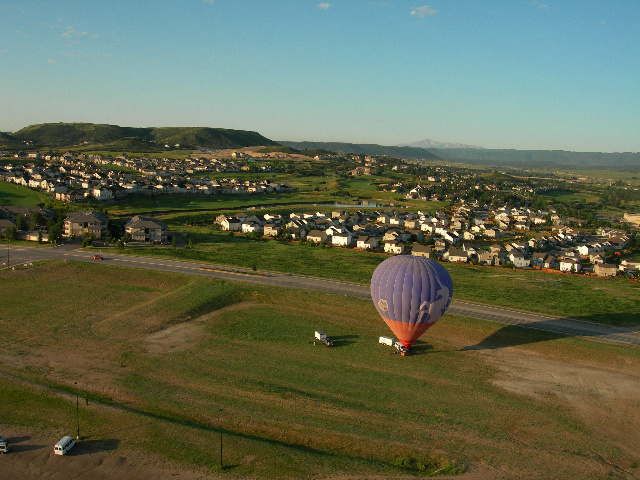 Floating over the city