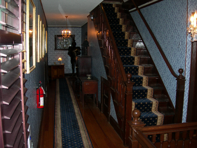 Just inside the entrance